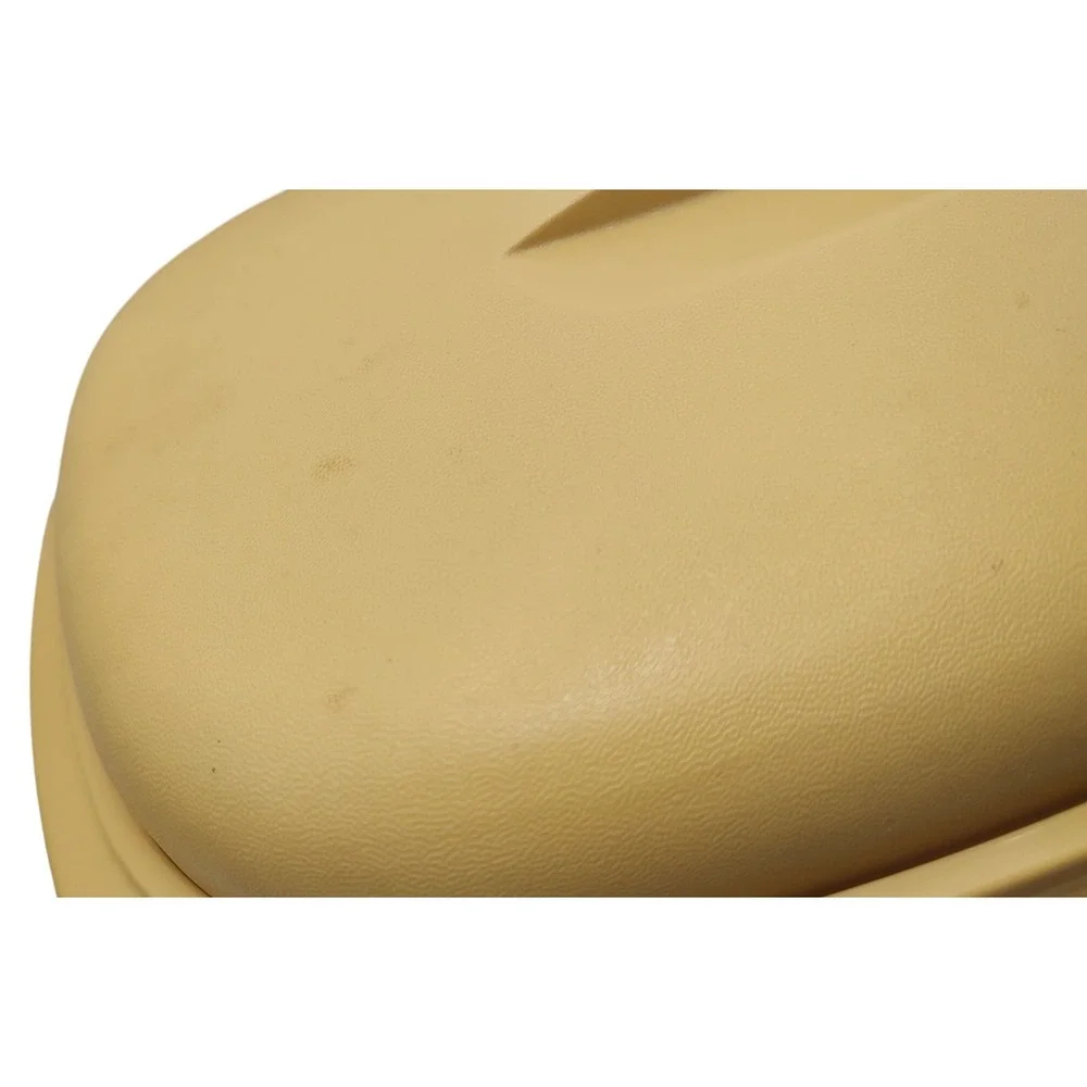 Vintage Tupperware Steamer Microwave Harvest Gold Oval‎ Two Piece NO STEAMER SEE
